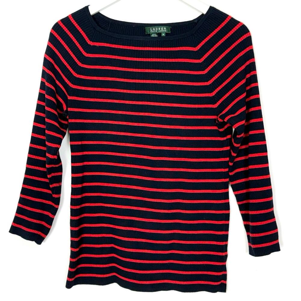 Lauren Ralph Lauren Ribbed Striped Top